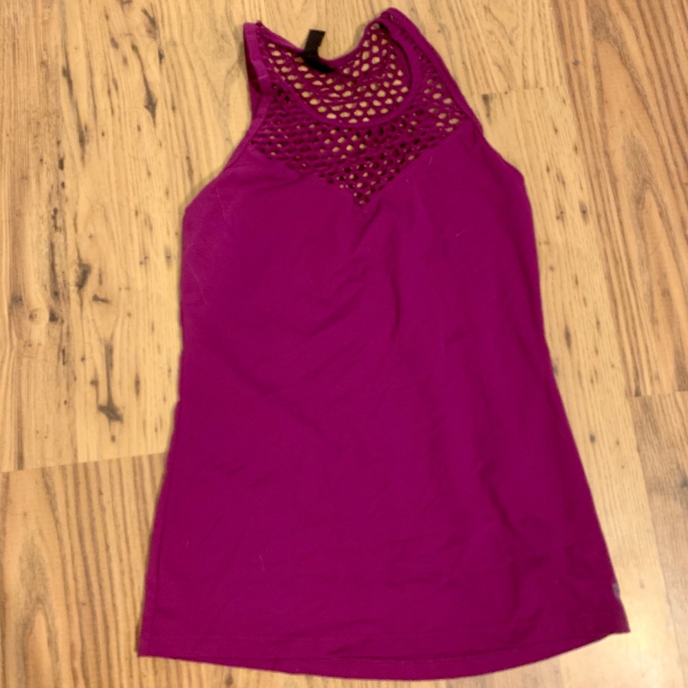 Purple Mesh Tank Top